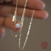 39b0aff704ef7973 Jkeli S Pure sier gold pendant Multi-functional single diamond with six claws Zircon necklace for women gift