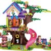 39c48389089bd009 Tree STEM Toy Creative Construction Set 642PCS Forest House Building Bricks Treehouse Animals with Box
