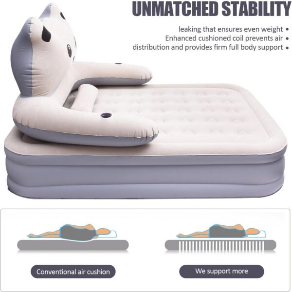 39d8f23f60847d36 Inflatable Mattress Twin Size,Quick Inflation Deflation Camp Mattress Pad - Comfort Inflatable Bed, High Blow up Airbed for Home, Camping, Picnic