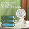 Camping Fan8000mAh Rechargeable Desktop Portable Air Circulator Wireless Ceig Electric With LED Light Clip-on Home Fan