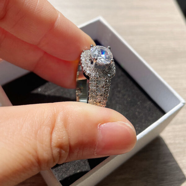 HOYON 14K Gold Color 1 Carat Moissanite Square Ring for Women Bague Full White Loose Diamond Wedding Jewelry Free Shipping