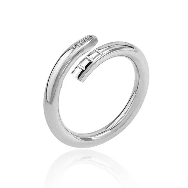 39f805a187e3ebcc Love rings for women diamond designer ring finger nail jewelry fashion classic titanium steel band gold sier rose color Size 5-10