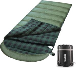 3a04bec8596f5d03 Poepore XXL Schlafsack Outdoor für Erwachsene 3–4 Jahreszeiten Flanell Schlafsäcke Camping Winter Deckenschlafsack mit Aufbewahrungstasche Wasserdichter und Warmer 230 x 90CM