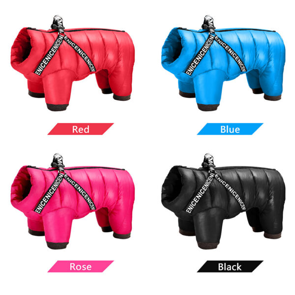 Winter Clothes Super Warm Pet Dog Jacket Coat With Harness Waterproof Puppy Clothing Hoodies For Small Medium Dogs Outfit