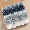YYHUAWU Artificial Flowers Combo Box Set Gradient Color Flower Leaf with Stems for DIY Wedding Bouquets Centerpieces Baby Shower Party Home Decorations Peach