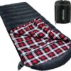 3a2a12ddc9193af6 0 Degree Sleeping Bag 100% Cotton Flannel XXL Cold Weather Winter Oversized Sleeping Bag for Adults Camping Zero Degree Big and Tall with Compression Sack