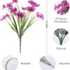 3a2a7c1105ee2798 24 Bundles Artificial Flowers for Outdoor,No Fade Fake Plastic Flowers Faux Plants for Decoration Hanging Planters Indoor Outside Garden Porch Window Box Home Wedding Farmhouse