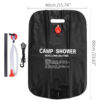 3a528602827653ea Outdoor Shower Bags 20/40L Foldable Solar Shower Bag Outdoor Bath Water Bag Camping Sun Compact Heated Water Shower Bags Scrubbi