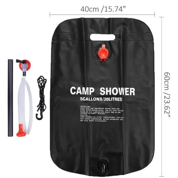 3a528602827653ea Outdoor Shower Bags 20/40L Foldable Solar Shower Bag Outdoor Bath Water Bag Camping Sun Compact Heated Water Shower Bags Scrubbi