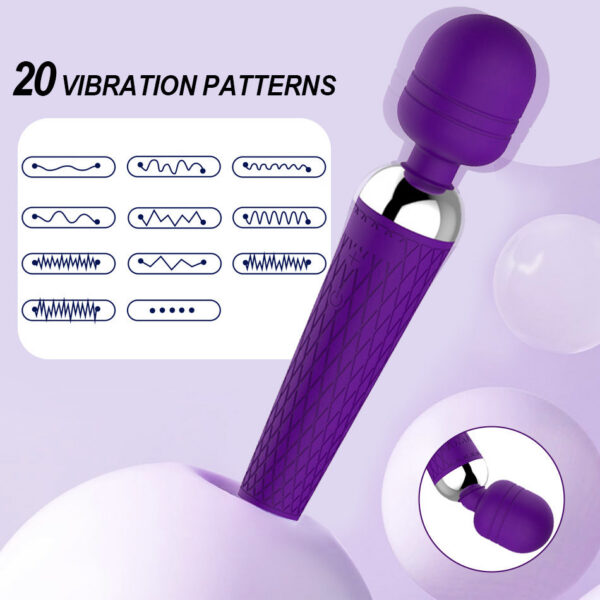 3a60fbe8a084147c 20 Speeds Powerful AV Magic Wand Vibrator Clitoris G Spot Stimulator Toys for Women Personal Body Massager Adult Sex Product