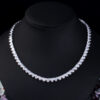 3a61ab09b940f135 1carat Heart Cut Moissanite Tennis Necklace Bracelet Jewelry Set for Women Sier Diamond Neck Chain Choker with Certificate
