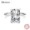 3a62b84e2bf3ac73 Modian Classic Rectangular Cutting Clear CZ Ring Solid Sterg Sier Finger Rings For Women Wedding Fine Jewelry