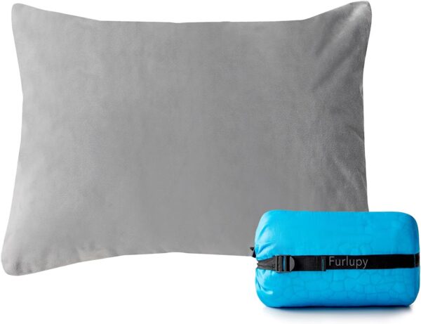 Small Cooling Shredded Gel Memory Foam Pillow，Adjustable for Contoured Support -Portable Ideal for Backpacking, Camping, Travel, Car, Airplane,Office Nap