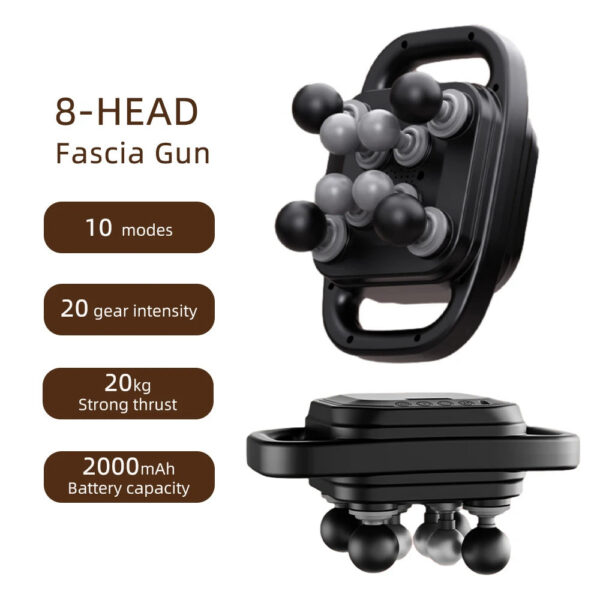 3a700ecb6db218c3 16-Head Fascia Gun High-Frequency Vibration Body Massage Gun Back and Waist Massager Neck Shoulder Massager Muscle masajeador