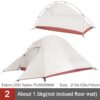 BISINNA Ultralight Camping Tent Backpack Tent 20D Nylon Waterproof Outdoor Hiking Travel Tent Cycling Tent 1-2 Person
