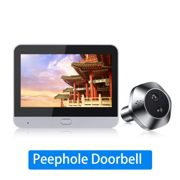 WSDCAM 4.3Inch LCD Video Peephole Doorbell Camera IR Night Vision Video Eye Door Bell Visual Doorbell Smart Home Outdoor Camera