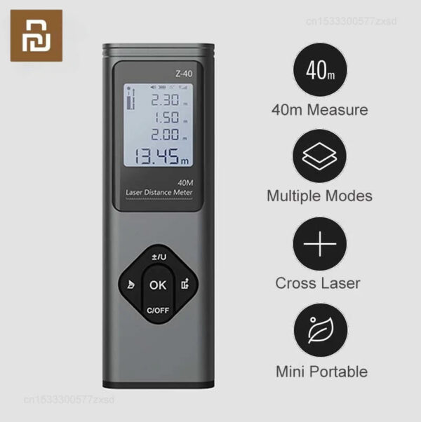 3a81c2072f0b65ea Xiaomi RONGUAN 2 in 1 Rangefinder Cross Line Casting LR1 Digital Inclinometer Angle Laser Level Ruler 40M Measure