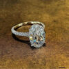 3a874ae23ac2de6d Women Vintage Oval Cubic Zirconia Ring, Lab‑Created Zircon Promise Engagement Wedding Band