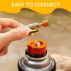 Camping Gas Refill Adapter, Switching Valve Camping Nozzle Bottle Convert Regulator Brass Gas Bottle Adaptor Adaptor Gas, Canister Refill Convertor for Outdoor Camping Gas Canister Accessories