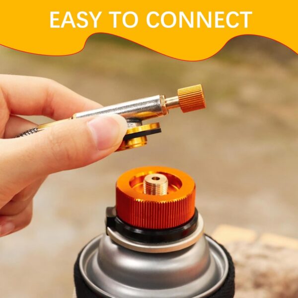 Camping Gas Refill Adapter, Switching Valve Camping Nozzle Bottle Convert Regulator Brass Gas Bottle Adaptor Adaptor Gas, Canister Refill Convertor for Outdoor Camping Gas Canister Accessories