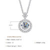 BIJOX STORY 1 CT Moissanite Pendant For Women Simulated Diamond Necklace S Sterling Sier Jewelry Girl Valentine's Day Gift