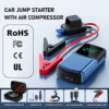 Car Jump Starter Pump Power Bank Lighting Portable Air Compressor 4 In 1 Cars Battery Starters Starting Auto Tyre Iator