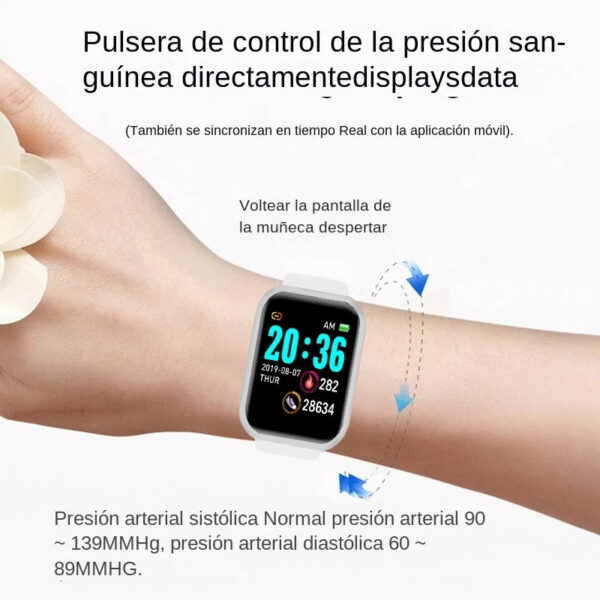 Y68 Watch Color Screen Step Counting Multi Sport Mode Message Reminder Photography Music Remote Control Smart Band