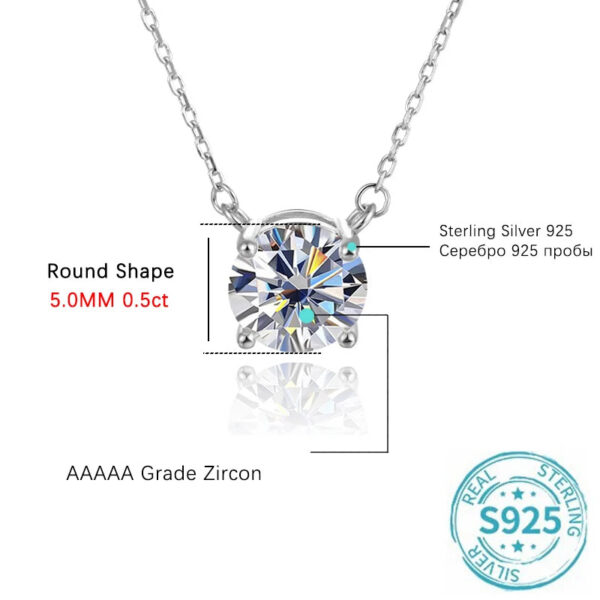3ac5e84a8e3ebcdd ALIZERO 3.0ct VVS1 D Color Moissanite Necklace For Women Fine Jewelry with GRA 925 Sterling Sliver Chain Plated 18k White Gold