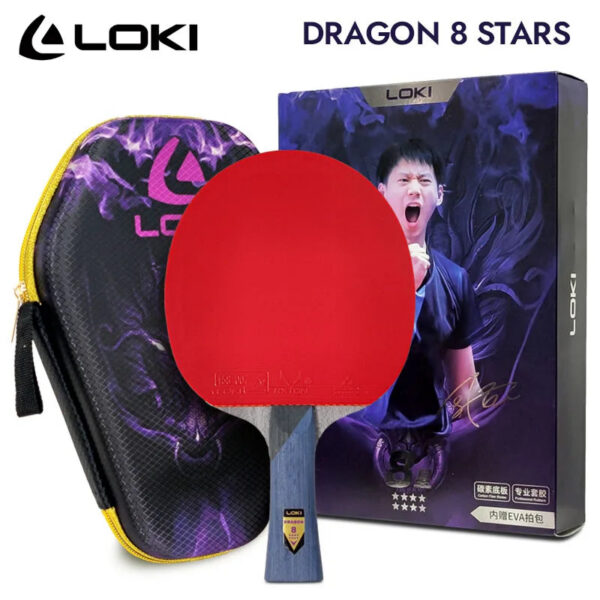 3ac881da48522d2d LOKI DRAGON Series Table Tennis Racket Professional Offensive Ping Pong Racket Paddle Bat 5 Wood 2 Carbon 6/7/8/9/10 Stars