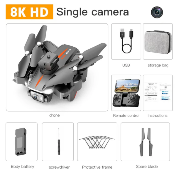 2024 NEW P11 Pro Drone Brushless Motor Dual 8K ESC Professional WIFI FPV Obstacle Avoidance Four-Axis Folding Rc Quadcopter Toys