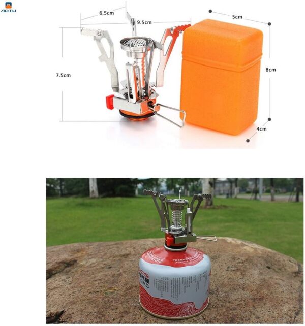 3af04293c6b71033 AOTU Portable Camping Stoves Backpacking Stove with Piezo Ignition Stable Support Wind-Resistance Camp Stove for Outdoor Camping Hiking Cooking