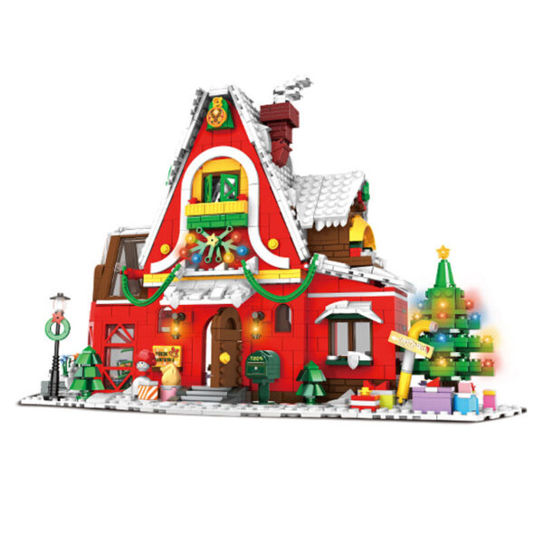 3afbae2ffa2c422d 2023 City Creativity Winter Village ART House Model Building Blocks Bricks Kids Toys Christmas Gift