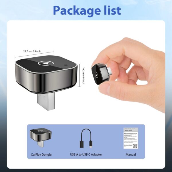 3b0d10631c0b79d1 2026 Pionray 2 in 1 Wireless CarPlay Adapter&Android Auto Wireless Adapter, 5Ghz WiFi Type-C/USB Plug Play CarPlay Wireless