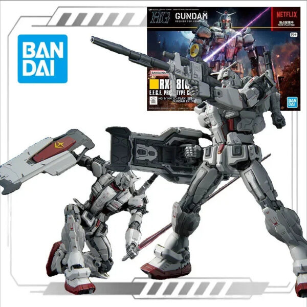 Bandai Original Model Kit HG GUNDAM 1/144 Requiem for Vengeance ZAKU EX Anime Action Figure Assembly Model Toy for Boys