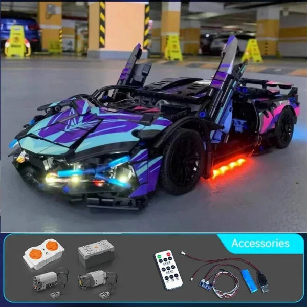 1314Pcs Technical Sport 67128 Building Blocks Lamborghini Hypercar Racing Car Model Toys Kid Adult Gift
