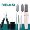 Electric Foot File Grinder Set Dead Skin Dry Callus Remover Rechargeable Feet Pedicure Tool with 2 Removable Roller Heads