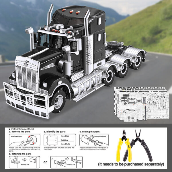 3b42d5202e35990c Piececool 3D Metal Puzzles Trucks T909 Cars Mode Jigsaw Adults Assembly DIY Set for Collection Birthday Gifts