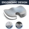 Non-slip Gel and Memory Foam Coccyx Office Chair Car Cushion Sedentary Artifact