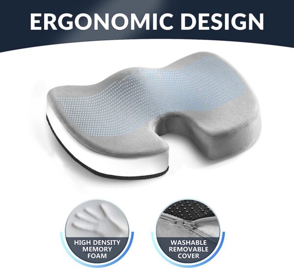Non-slip Gel and Memory Foam Coccyx Office Chair Car Cushion Sedentary Artifact
