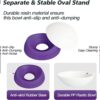 3b5bc1fd6156be4d 2Pcs Cat Bowls Elevated Cat Food Bowl Adjustable Cat Dish Anti-Slip and Anti-Noise Raised Cat Bowl Protecting Pet’s Spine Thickened Plastic Bowl Suitable for Indoor Cats, 17 Oz