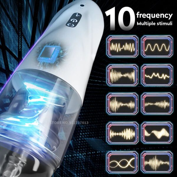Automatic Male Silicone Vagina Rotation Masturbator Cup Real Pussy Blowjob Pocket Adult For Men Mastubation Sex hines Toy