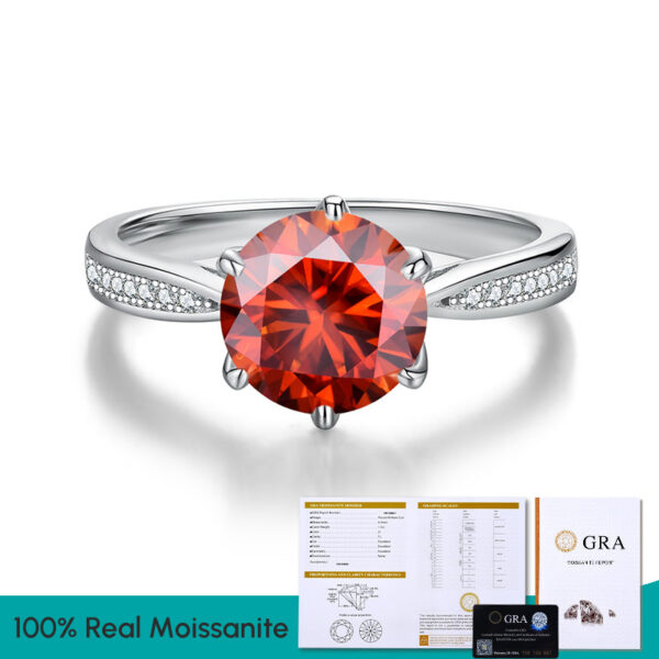 3b788aa2813e1b94 KNB Real 0.5-2CT Moissanite Diamond Rings for Women Wedding Engagement Sterling Sier Original Gemstone Fine Jewelry
