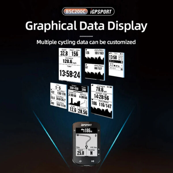 3b79a0ff5033916c IGPSPORT BSC200C Cycle Bicycle GPS Computer Wireless Speedometer Bike Digital ANT+ Route Navigation Stopwatch Cycling Odometer