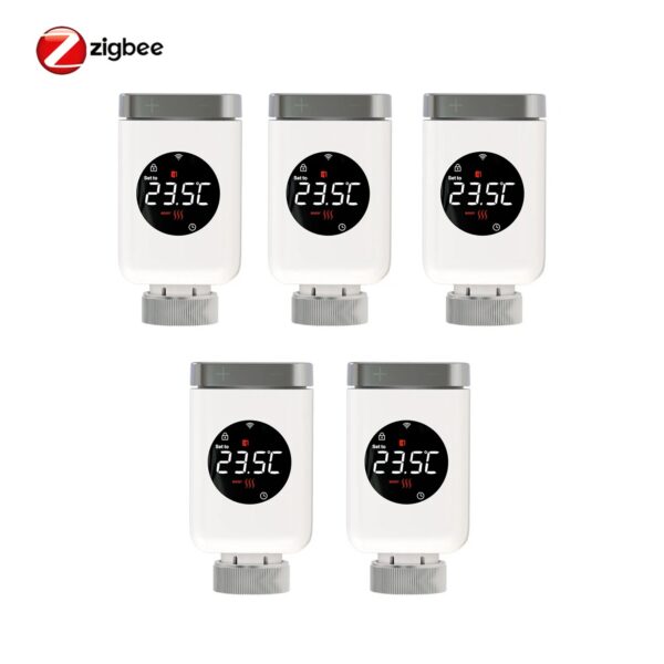 3b7a1b3c817ede4d MOES Tuya Smart Wifi/ZigBee Thermostatic Radiator Valve TRV Programmable App Remote Temperature Controller with Alexa GoogleHome