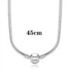 High Quality 45cm Length Sier Color Charm Necklace Snake Chain Fit Brand Original Pendant Necklaces For Women Jewelry Making