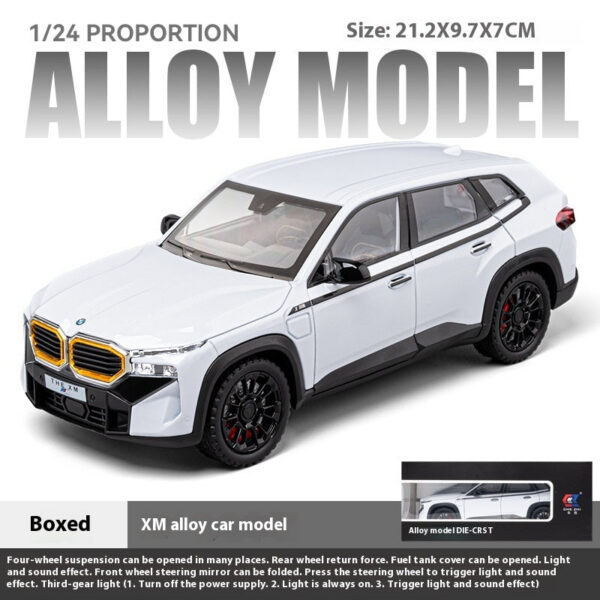 1:24 Scale XM Alloy Car Toy Model with Sound Light Effects Wind-Up nism Ideal for Kids Collectors - Fun & Durable