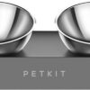 PETKIT Raised Dog Cat Food Bowl 304 Stainless Steel, Elevated Pet Food and Water Bowl Dishes, Elevated Cat Bowls, Non-Slip Tilted Cat Bowl No Spill