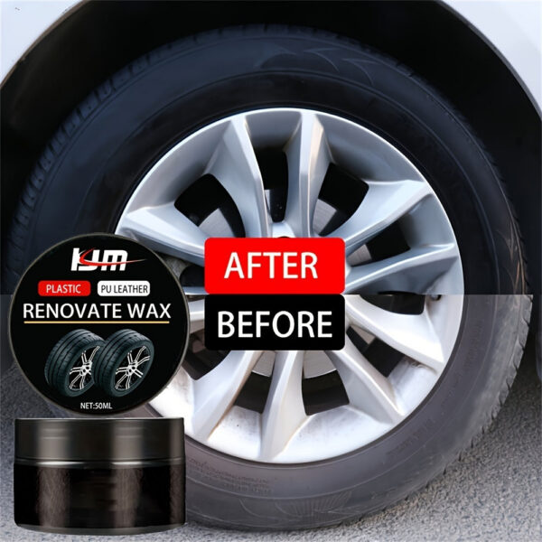 3beb5a9da2c155c2 Universal Rubber Refresh Wax - Long-lasting Black Coat Repair, Leather Repair Polish, Hydrophobic Car Detail Care
