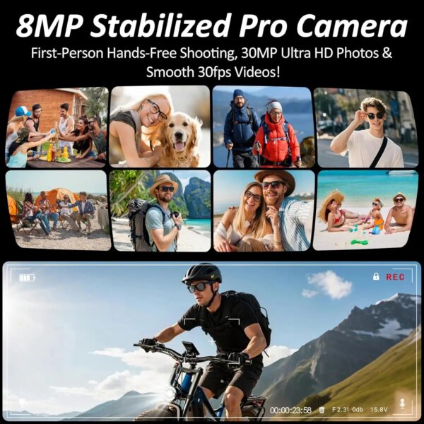 3c0e04d9f50c48e6 2026 New 3600mAh Large Capacity Smart Glasses 800W Pixel Anti-shake Camera 120+Language Translation Video Recording Call Glasses