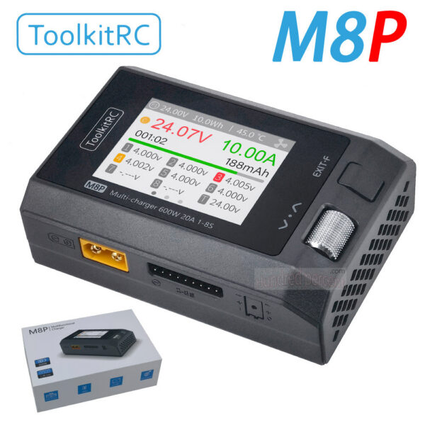 3c25a819cb67db07 ToolkitRC M8P Charger with an increase in accuracy power of 600W 20A 5V 1-8S Multifunctional signal testing M8S upgraded
